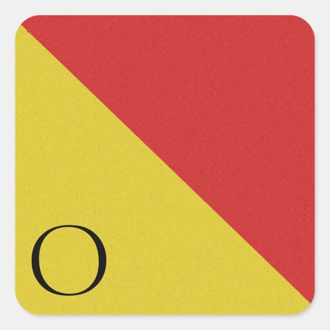 Nautical Signal Flag Alphabet Sticker O (Front)