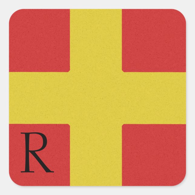 Nautical Signal Flag Alphabet Sticker R (Front)