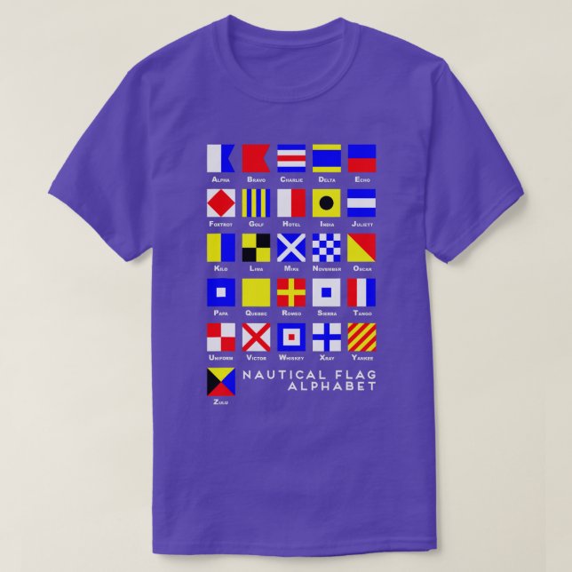 Nautical Signal Flag Alphabet  T-Shirt (Design Front)