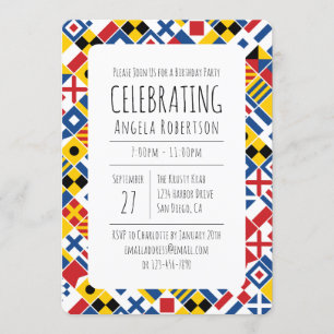 Nautical Signal Flag Birthday 2 Invitation