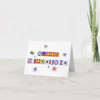 Nautical Signal Flag Merry Christmas Card