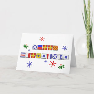 Nautical Signal Flag Merry Christmas Card