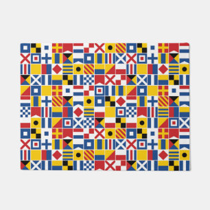 Nautical Signal Flags Pattern Doormat