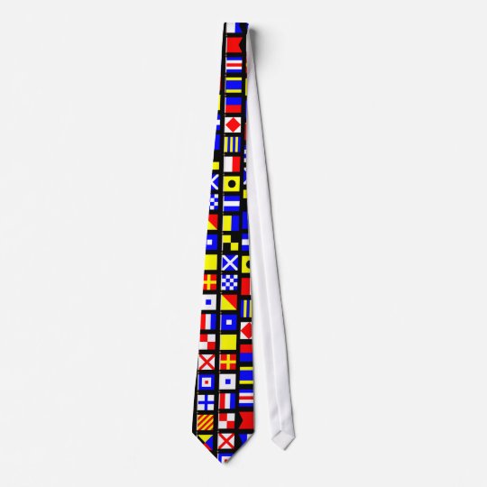 Nautical Signal Flags set Alpha to Zulu Tie Zazzle.co.uk