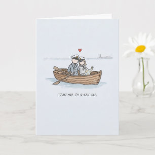 Nautical Soulmates Watercolor Greeting Card
