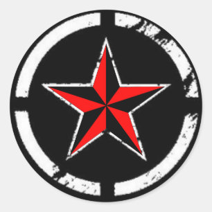 nautical star classic round sticker
