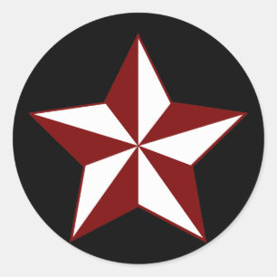 Nautical Star Classic Round Sticker