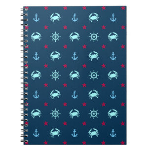 Nautical Star Pattern Notebook