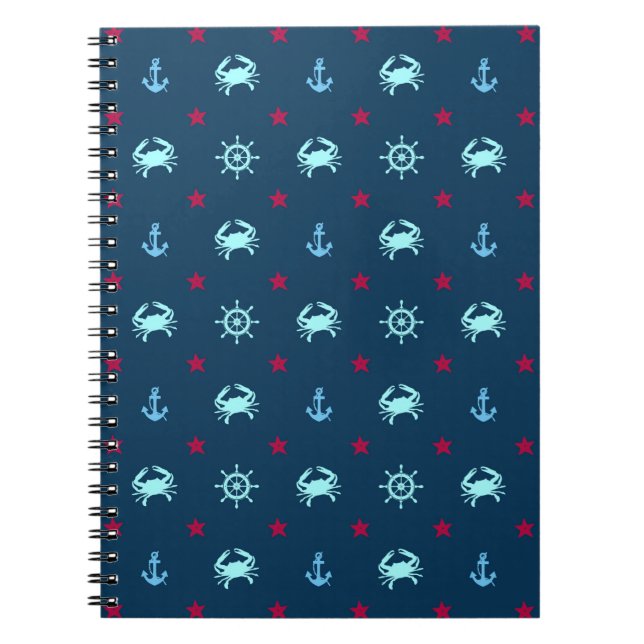 Nautical Star Pattern Notebook (Front)