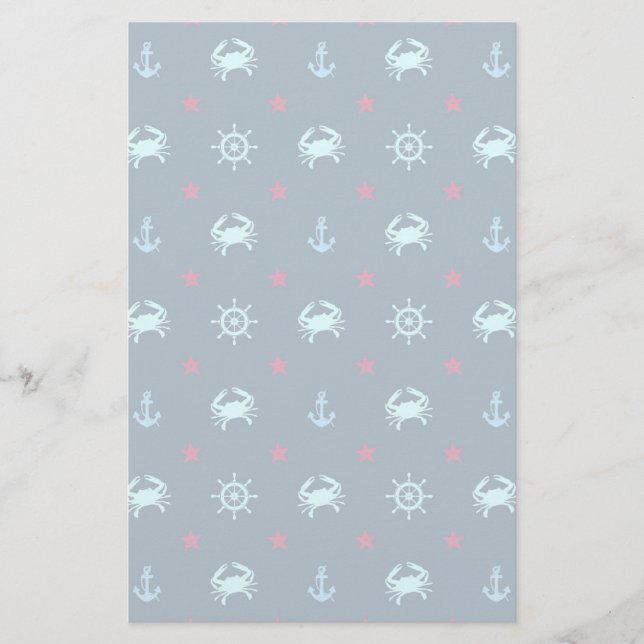Nautical Star Pattern Stationery (Front)