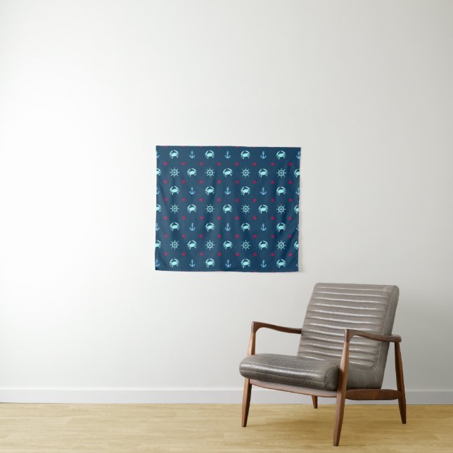 Nautical Star Pattern Tapestry (In Situ (Horizontal))