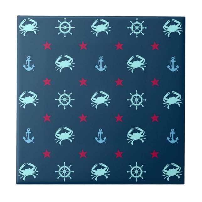 Nautical Star Pattern Tile (Front)