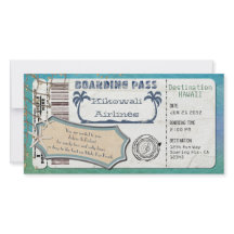 Nautical Starfish Beach Boarding Pass