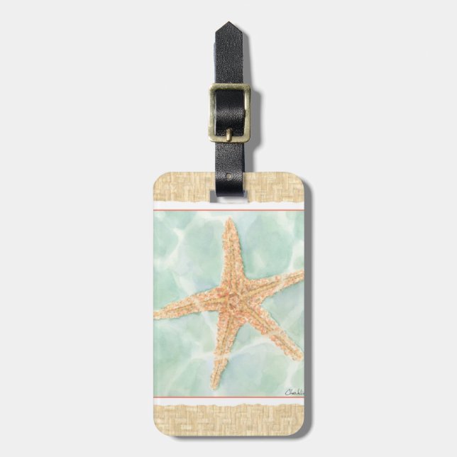 Nautical Starfish in Water Luggage Tag (Front Vertical)