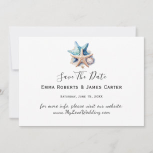 Nautical Starfish Save the Date Card