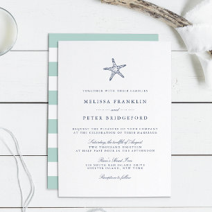 Nautical Starfish Wedding Invitation