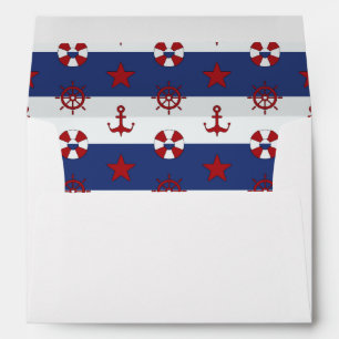 Nautical Stars And Stripes Pattern Envelopes