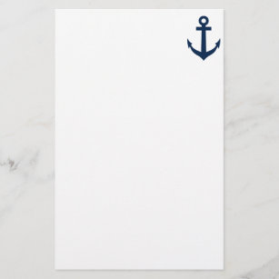 Nautical stationery paper for writing   anchor