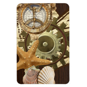 Nautical Steampunk Gears Magnet