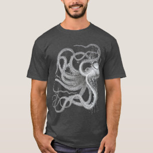 Nautical steampunk large octopus Vintage kraken T-Shirt
