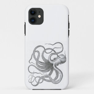 Nautical steampunk octopus Vintage kraken science iPhone 11 Case