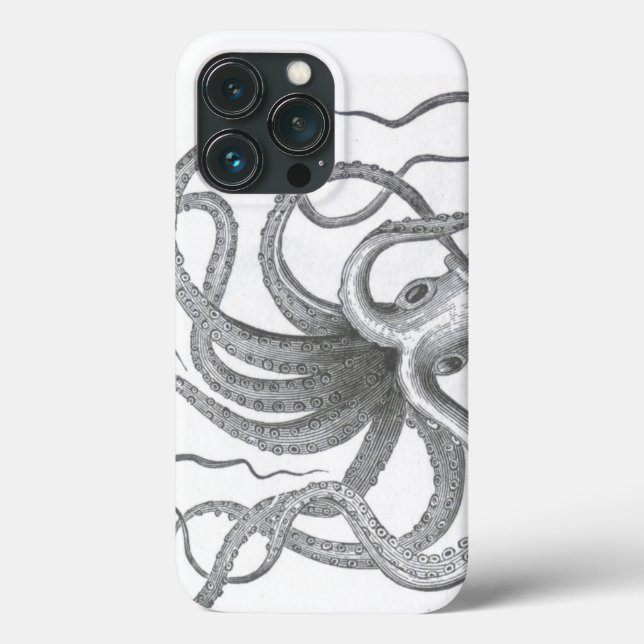 Nautical steampunk octopus Vintage kraken sea Case-Mate iPhone Case (Back)