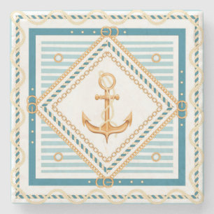 Nautical stone coaster