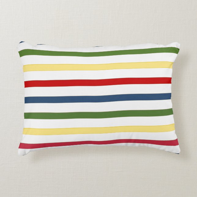 Nautical Stripe Accent Pillow (Front)