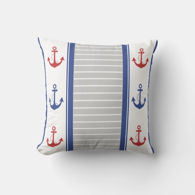Nautical Stripe Design Cushion (Front)