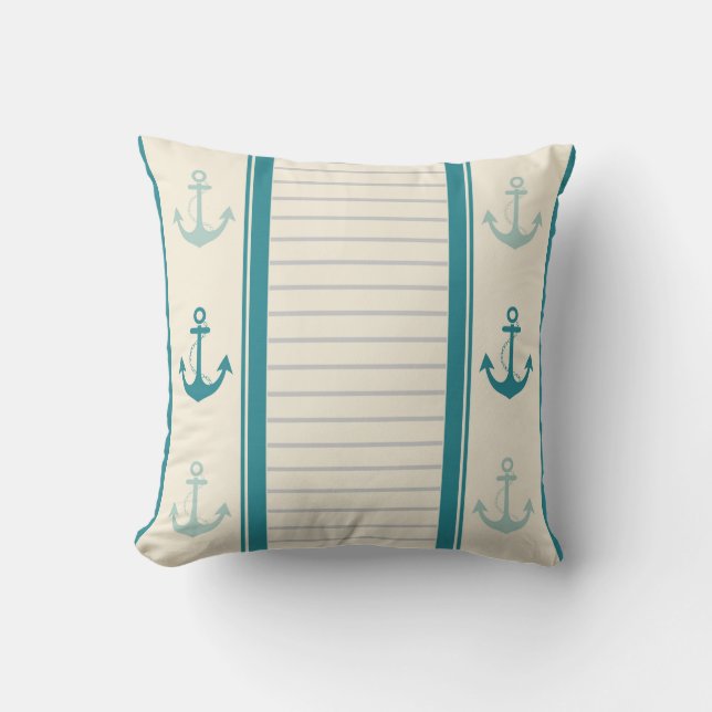 Nautical Stripe Design Cushion (Front)