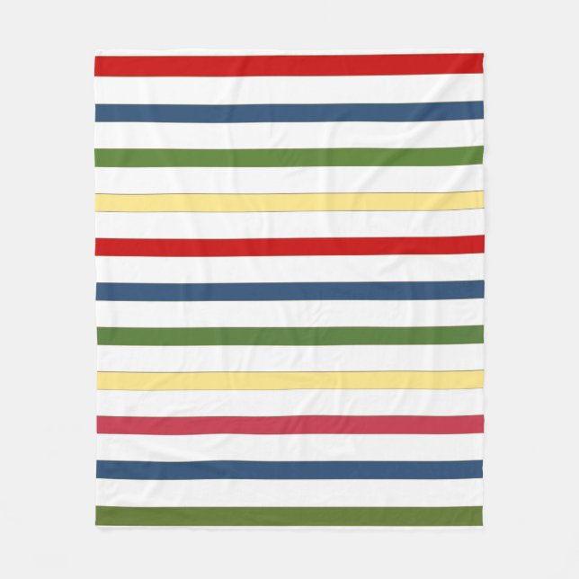 Nautical Stripe Fleece Blanket (Front)