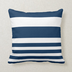 Nautical Stripe Pillow - Rugby Stripe - Navy White