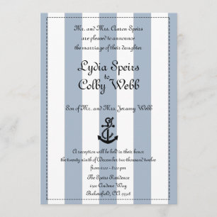 Nautical Stripe Wedding Announcement Edited