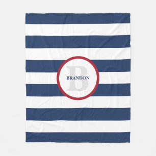 Nautical striped blanket - personalised