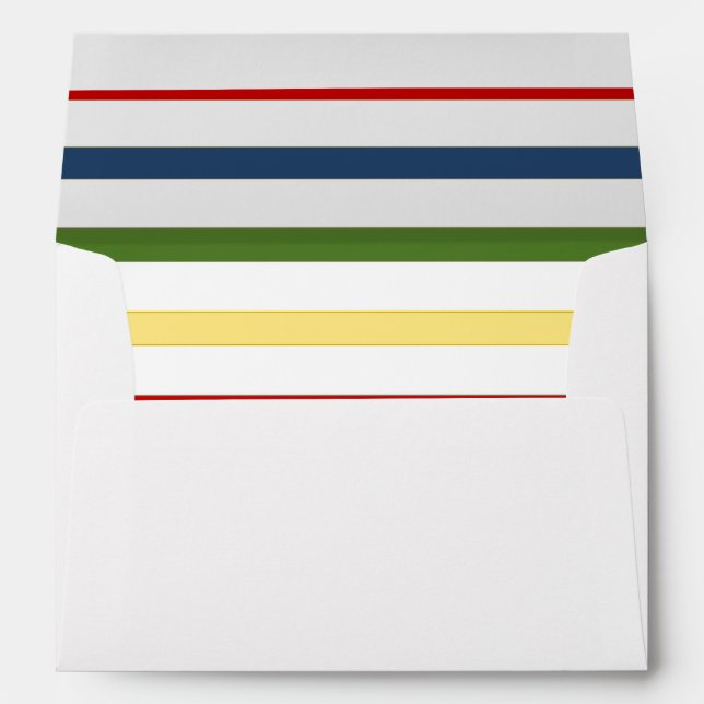 Nautical Striped Lined Envelope (Back (Bottom))