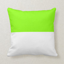 Nautical striped reversible pillow in Grass Green