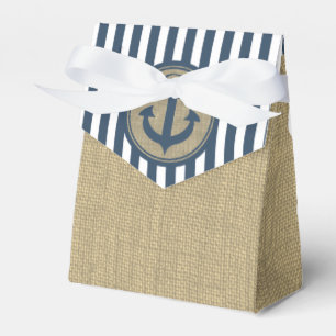 Nautical Stripes and Anchor Favour Box