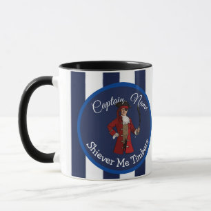 Nautical Stripes Boy Pirate Mug