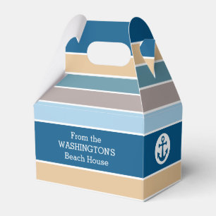 Nautical Stripes custom favour boxes