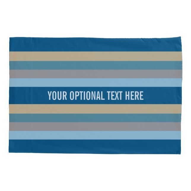 Nautical Stripes custom pillowcases (Back)