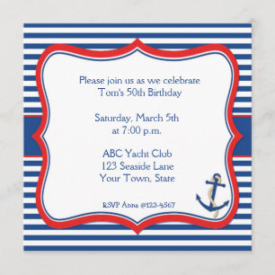 Nautical Stripes Invitation