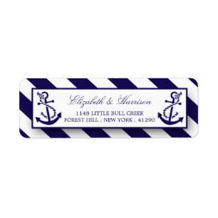 Nautical Stripes & Navy Blue Anchor Wedding