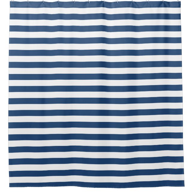 Nautical Stripes Shower Curtain (Front)