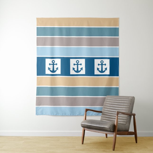 Nautical Stripes tapestry (In Situ)