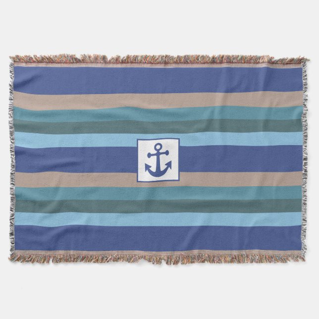 Nautical Stripes throw blanket (Front)
