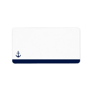 Nautical Style Anchor   Blank Address Label
