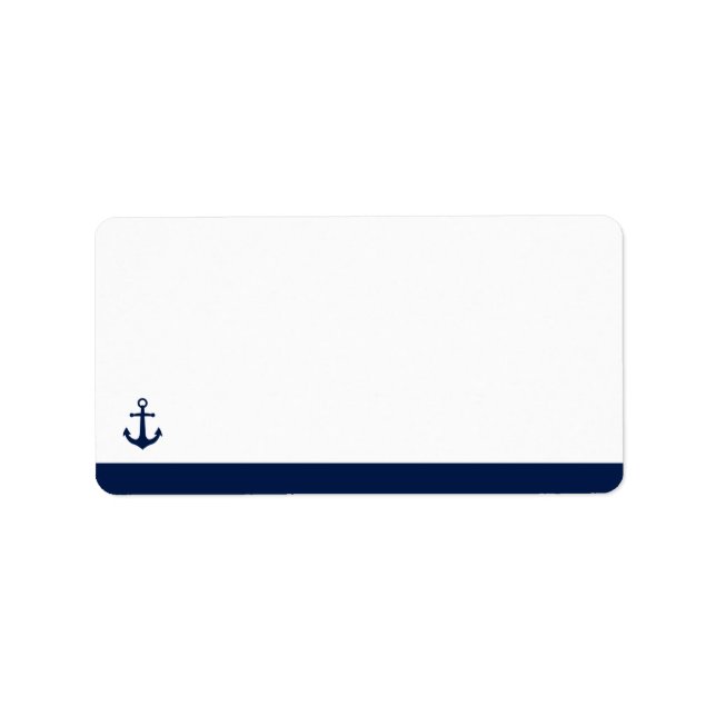 Nautical Style Anchor | Blank Address Label (Front)