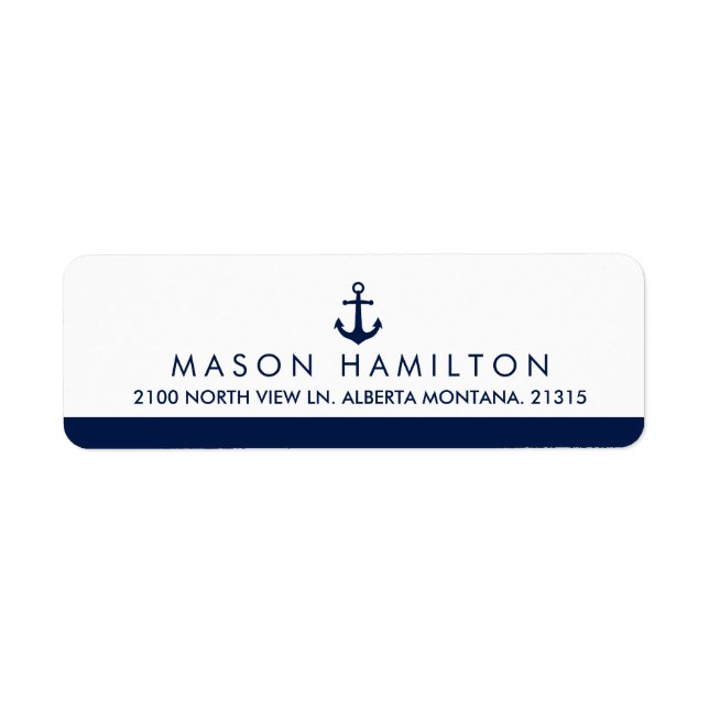 Nautical Style Anchor | Return Address (Front)