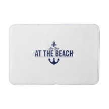Nautical, stylish bath rug