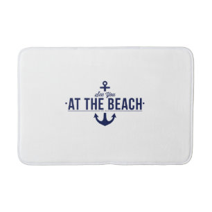 Nautical, stylish bath rug